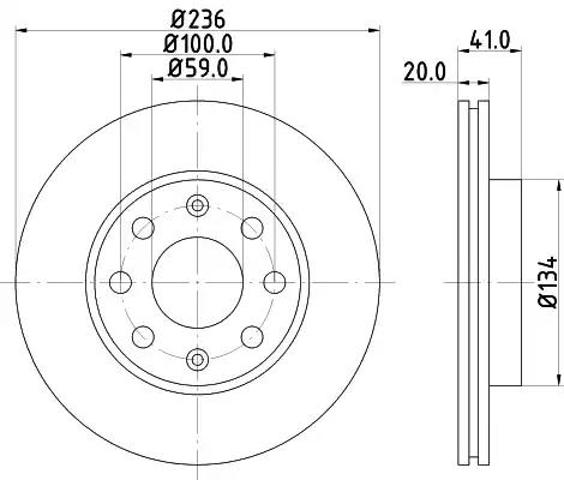 Ротор гальмівний 8DD355111341 HELLA