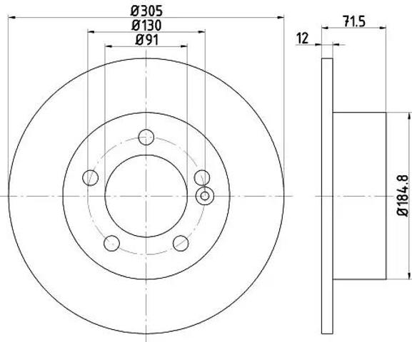 Дискові гальма 8DD355117141 HELLA