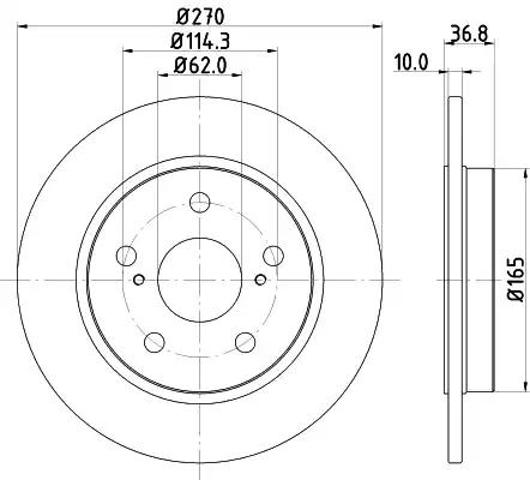 Диск гальмівний задній 8DD355118971 HELLA