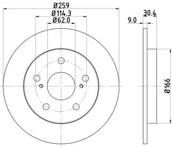 Задні дискові гальма 8DD355118981 HELLA