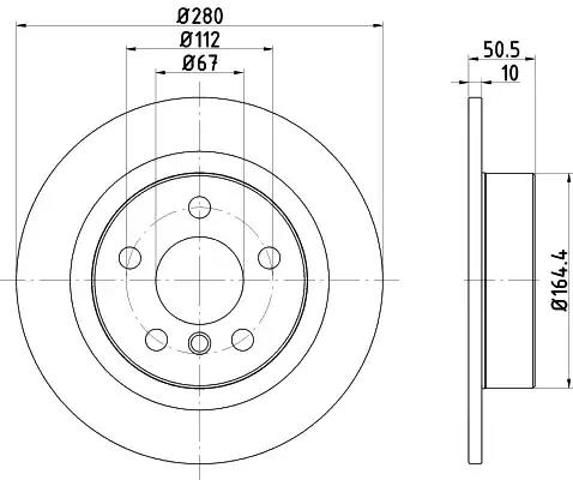 Дискові гальма 8DD355122661 HELLA