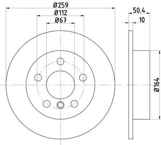 Задні дискові гальма 8DD355123491 HELLA