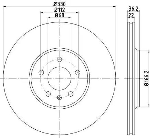 Задні дискові гальма 8DD355128741 HELLA