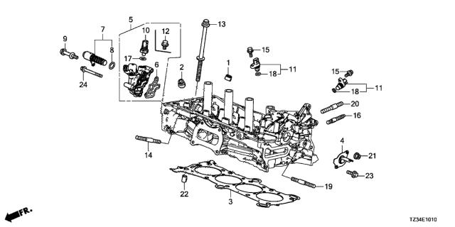 Болт головки блока циліндрів 90005RNAA01 HONDA