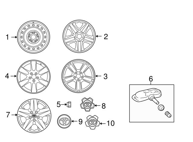 Гайка колісна 9094201021 TOYOTA