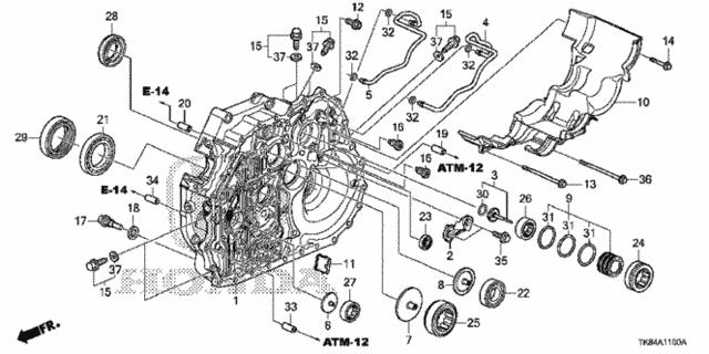 Сальник колінчастого валу 91206RT4003 HONDA