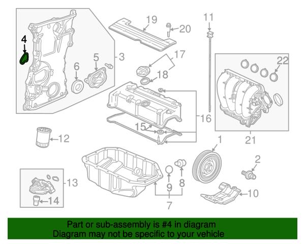 Прокладка масляного насоса 91302PNA004 HONDA