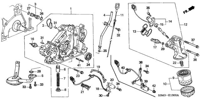 Датчик показника тиску масла 91319PR3003 HONDA