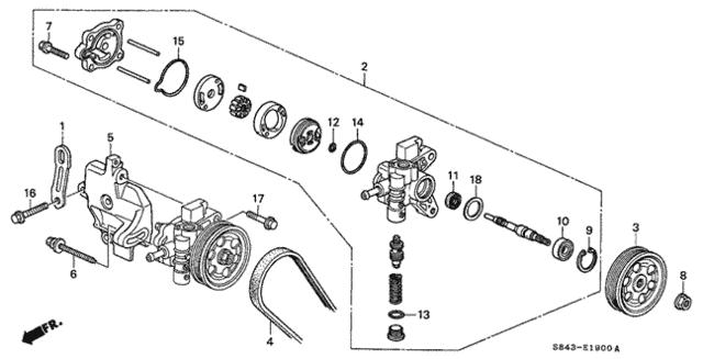 Сальник насоса ГПК 91348P2A003 HONDA