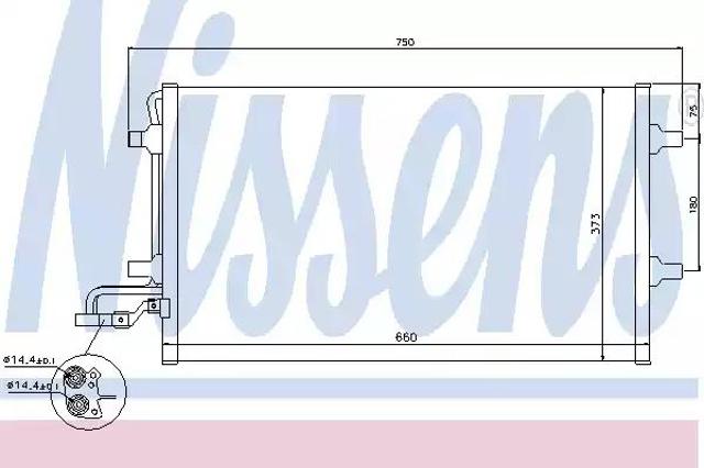 Конденсатор кондиціонера 940086 NISSENS