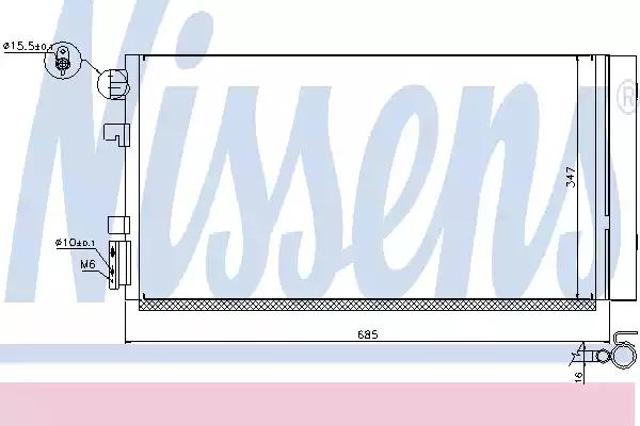 Трубопроводи і радіатор кондиціонера 940259 NISSENS