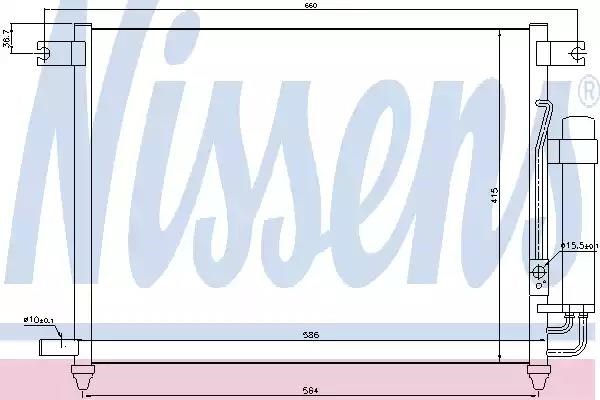 Конденсатор системи охолодження системи 94641 NISSENS