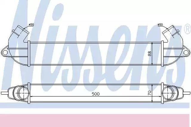 Система охолодження наддувочного повітря 96736 NISSENS