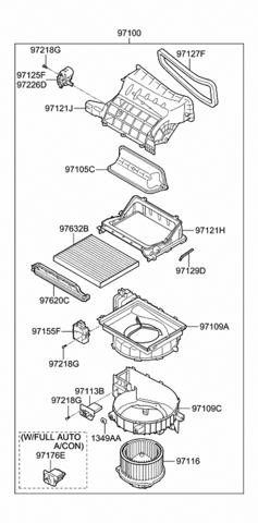 Повітряний фільтр салону 971332H001 HYUNDAI