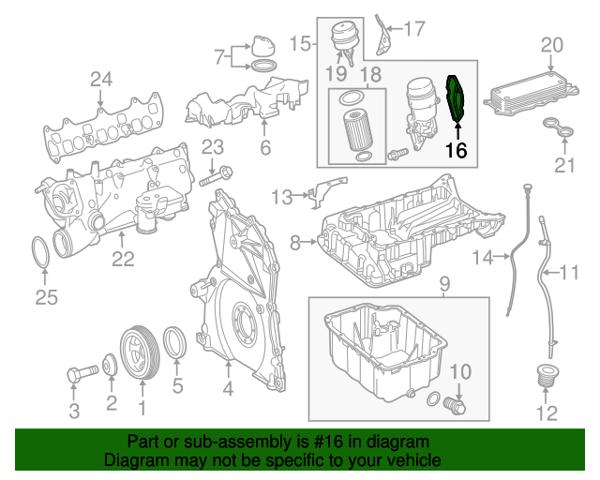 Прокладка кронштейна маслянного фільтра A6421840080 MERCEDES