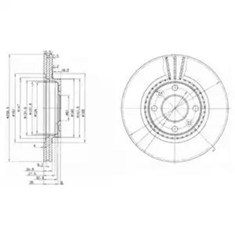 Диск переднього гальма BG2625 DELPHI