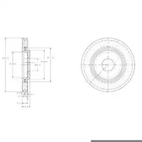 Гальмо дискове переднє BG3620 DELPHI