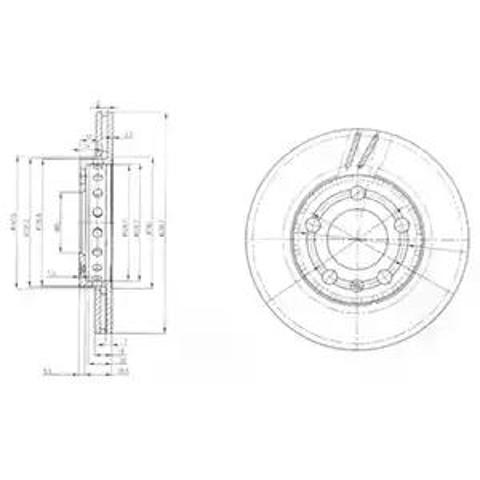 Диск переднього гальма BG3695 DELPHI