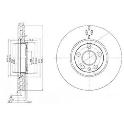 Гальмо дискове переднє BG3740 DELPHI