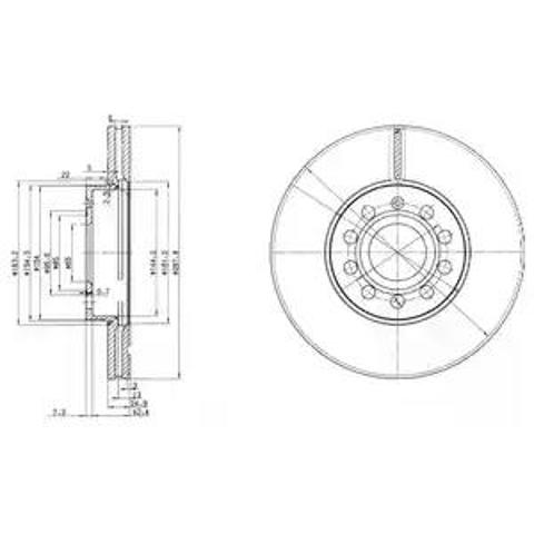Ремкомплект передніх гальм BG3833C DELPHI