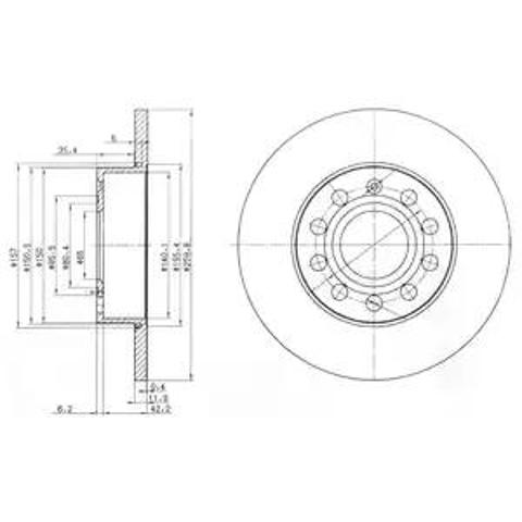 Диск заднього гальма BG3890C DELPHI