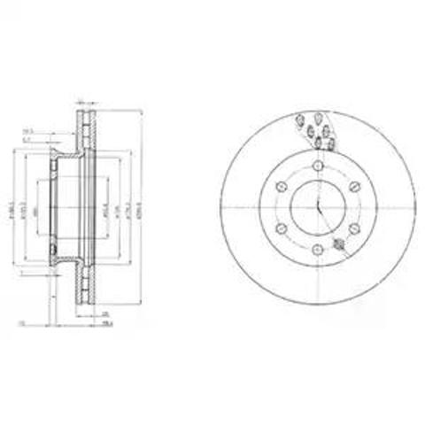 Гальмо дискове переднє BG4032 DELPHI