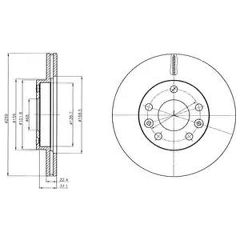 Гальмо дискове переднє BG4455 DELPHI