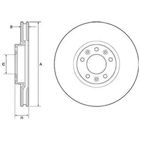Диск переднього гальма BG4696C DELPHI