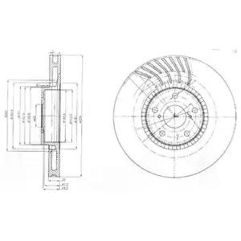Гальмо дискове переднє BG9011 DELPHI