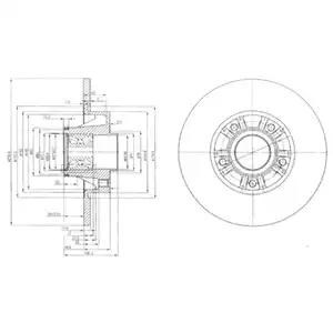 Диск заднього гальма BG9031RS DELPHI