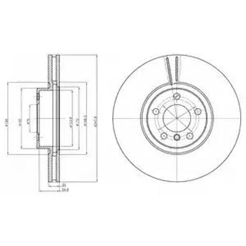 Диск переднього гальма BG9063C DELPHI