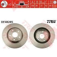 Диск переднього гальма DF4828S TRW