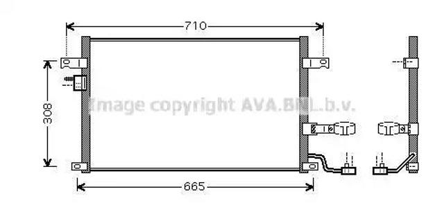 Трубопроводи і радіатор кондиціонера DW5056D AVA