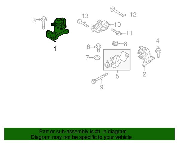 Права подушка двигуна EG213906Y MAZDA