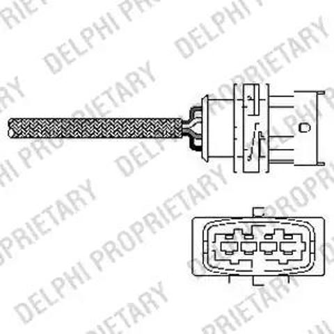 Лямбда зонд, датчик кисню до каталізатора ES1078912B1 DELPHI