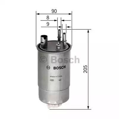 Autooil bosch opel фільтр палива дизель meriva 1.3cdti 03- F026402054