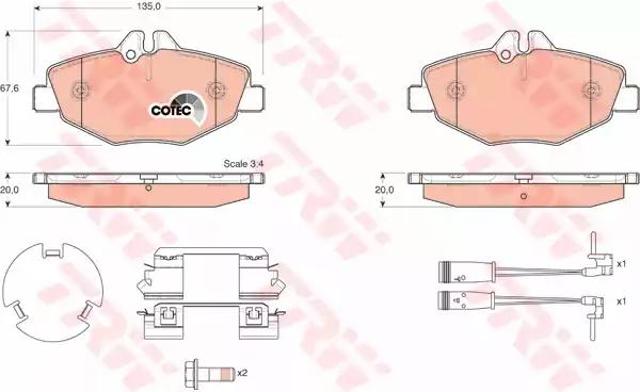 Дискові гальма GDB1542 TRW