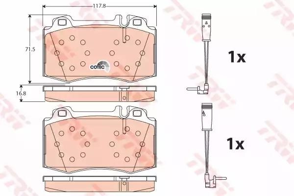 Гальмівні колодки GDB1543 TRW