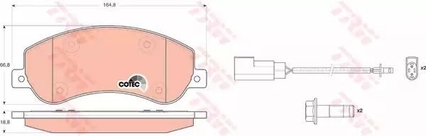 Тормозні колодки GDB1724 TRW
