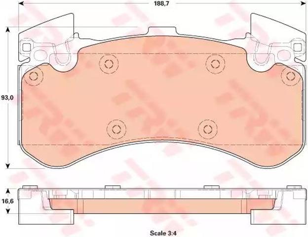 Колодки гальмівні передні, дискові GDB1911 TRW