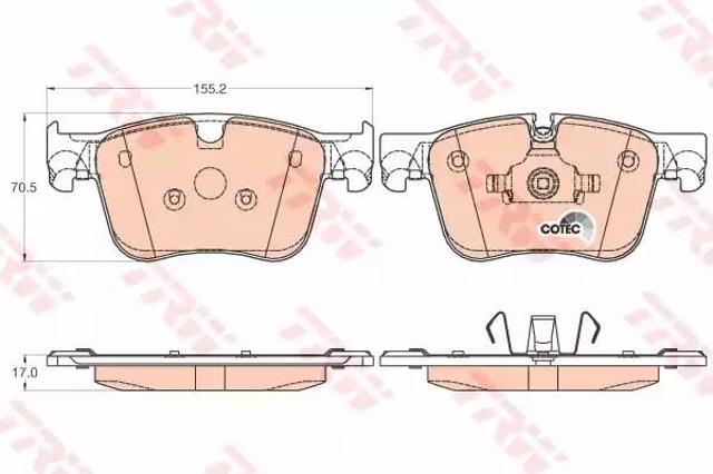 Колодки гальмівні передні, дискові GDB2035 TRW