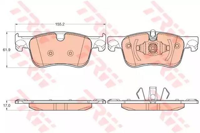 Колодки гальмівні дискові комплект GDB2062 TRW