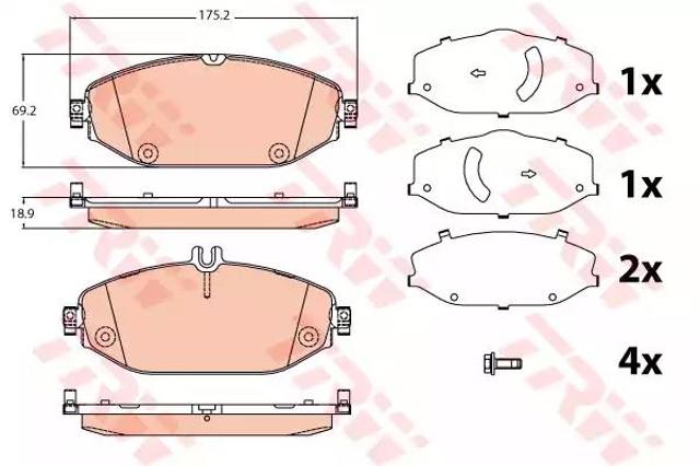 Гальмівні колодки GDB2097 TRW