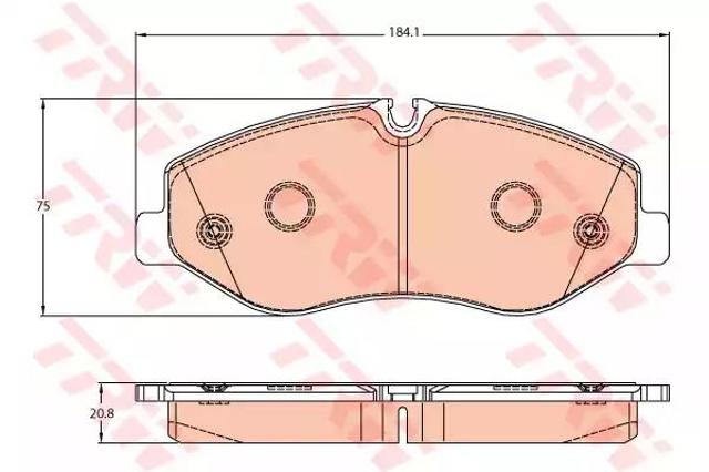 Гальмівні колодки GDB2103 TRW