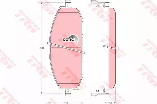 Колодки гальмівні дискові комплект GDB3222 TRW