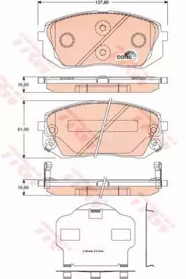 Колодки передні GDB3461 TRW