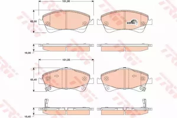 Колодки гальмівні дискові комплект GDB3479 TRW