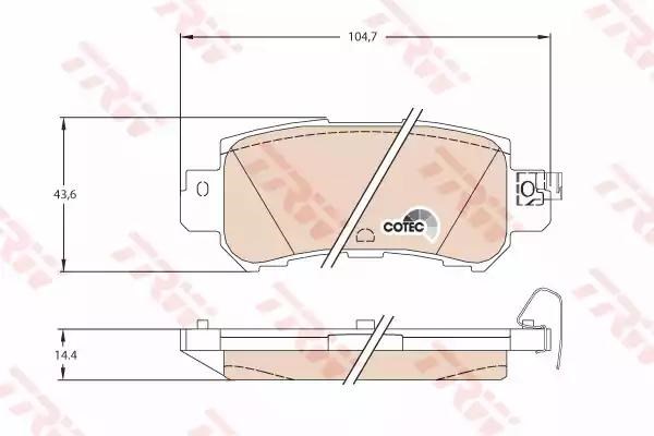 Колодки на гальмо задній дисковий GDB3539 TRW