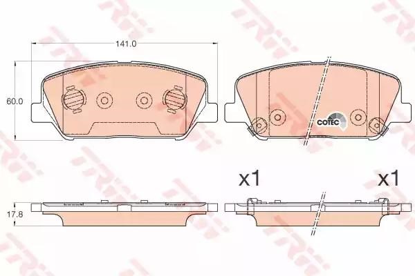 Колодки передні GDB3582 TRW