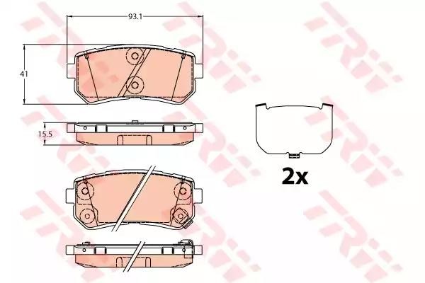 Задні колодки GDB3636 TRW